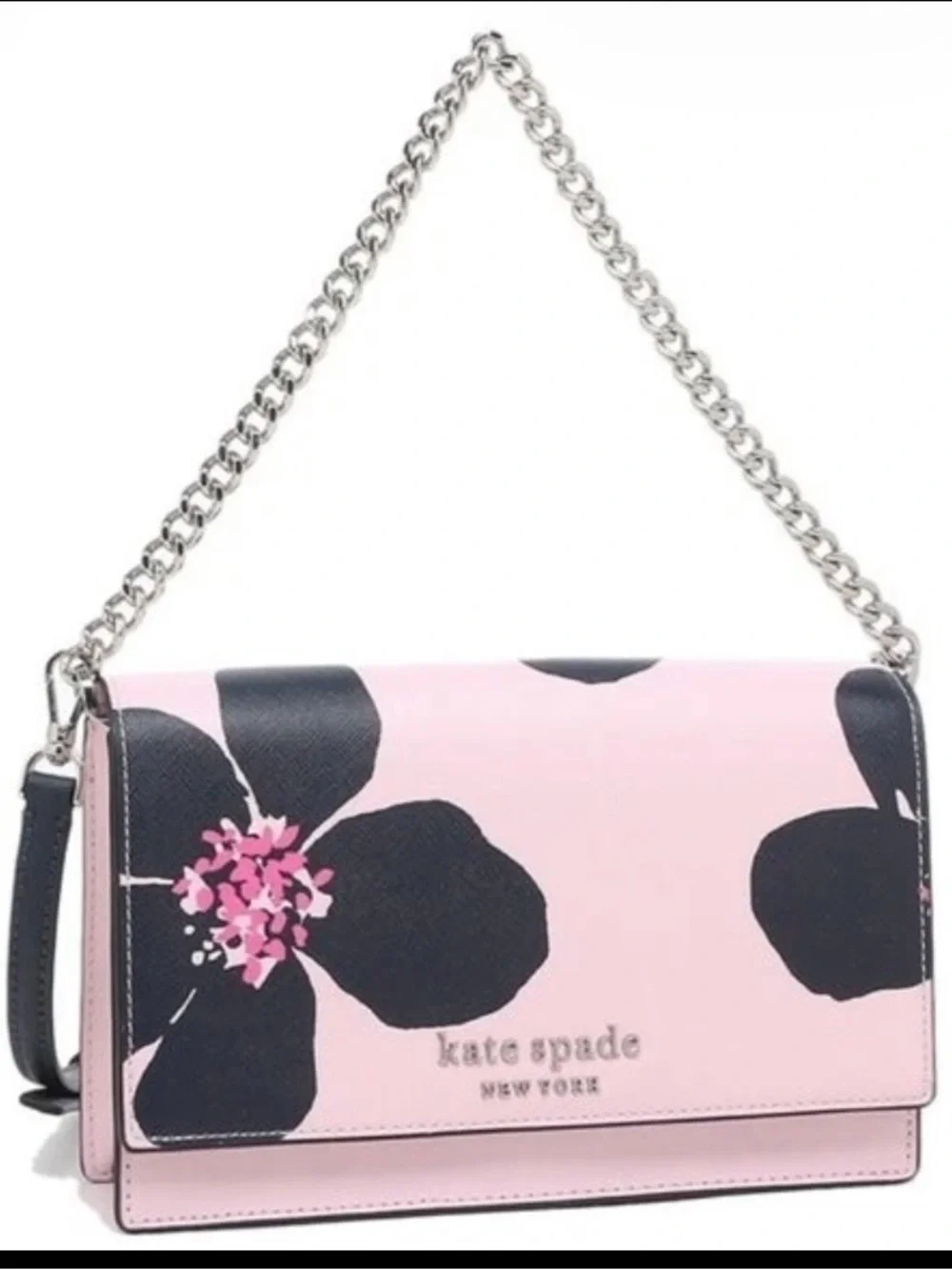 Kate Spade Cameron Grand Flora Convertible Crossbody Pink Floral NWT